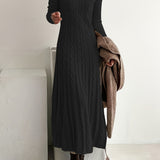 Sarah | Robe Maxi en Tricot Câblé Confortable