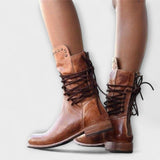 Sabine | Bottes en Cuir Plateforme