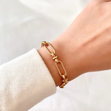 Marisa – Bracelet en or à la délicate structure double