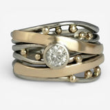 Royal - Bague Vintage en Or Incrustée de Zirconia