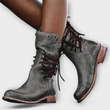 Sabine | Bottes en Cuir Plateforme