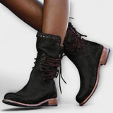 Sabine | Bottes en Cuir Plateforme