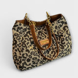 Élodiane | Sac fourre-tout en toile léopard