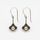 Boucles d'oreilles Boho Trèfle avec Perles en Or