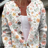 Noémie | Petit cardigan en maille à imprimé floral