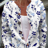 Zoé | Cardigan tricoté à fleurs vintage