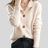 Stéphanie | Cardigan en Cachemire Style Rétro