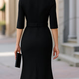 Julie | Robe Midi Noire