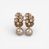 Boucles d'oreilles en perles de fleurs élégantes