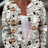 Léa | Gilet Halloween au motif fantôme