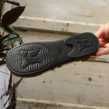 Mocassin Blandine noir : dessous de semelle antidérapante avec motifs