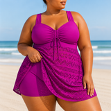 ÉLÉONORE | PLUS SIZE REFINED BEACH SWIM DRESS