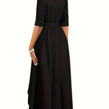 Martine | Robe Maxi Boutonnée Parfaite pour les Fêtes