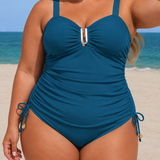 YVONNE | PLUS SIZE MIDNIGHT RIVIERA TANKINI SET