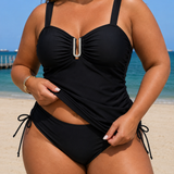 YVONNE | PLUS SIZE MIDNIGHT RIVIERA TANKINI SET