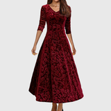 Sandrine | Robe d'Élégance en Velours pour les Fêtes