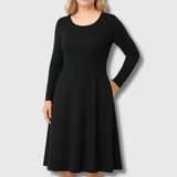 Julie | Robe classique à manches longues évasée