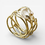 Samira - Bague en Or et Perles