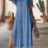 Léontine | Robe en denim rétro