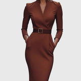 Camille | La Robe Maxi Power Ceinturée
