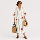 Caftan Elena Wit Roses