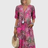 Bella | Robe Midi Florale Élégante