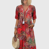 Bella | Robe Midi Florale Élégante