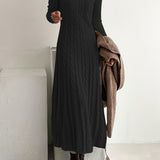 Sarah | Robe Maxi en Tricot Câblé Confortable