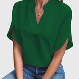 Isabelle | Chemise V Neck Douce et Élégante