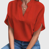 Isabelle | Chemise V Neck Douce et Élégante