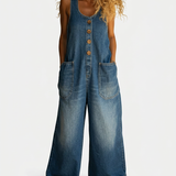 Lison | Salopette en denim coton lavé vintage