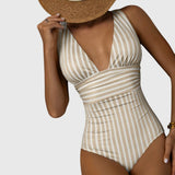 Sidonie | Maillot de bain une pièce à rayures avec soutien