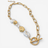 Collier de Perles Dorées Vintage