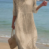 Clémence - Robe décontractée pour femme avec broderies.
