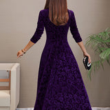 Sandrine | Robe d'Élégance en Velours pour les Fêtes