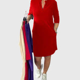 Caroline | Robe V Cou Unie