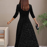 Sandrine | Robe d'Élégance en Velours pour les Fêtes