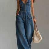Octavie | Combinaison en denim ample