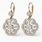 Madeleine – Boucles d’oreilles vintage avec mandala en cristal