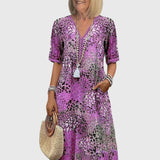 Bella | Robe Midi Florale Élégante