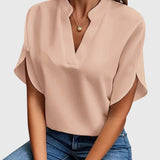 Isabelle | Chemise V Neck Douce et Élégante