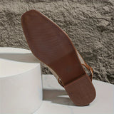 Semelle de mocassin Quitterie marron foncé à texture fine, vue sous la chaussure