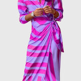 Everly | Robe Wrap Élégante avec Imprimé