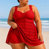 ÉLÉONORE | PLUS SIZE REFINED BEACH SWIM DRESS