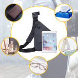 Sac à bandoulière anti-vol avec bandoulière et grandes capacités : tablette, accessoires.