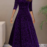 Sandrine | Robe d'Élégance en Velours pour les Fêtes