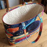 Sac Artisanal - Chat Noir aux Livres et Tasses