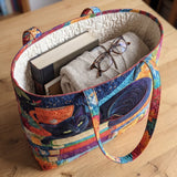 Sac Artisanal - Chat Noir aux Livres et Tasses