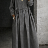 Manon | Robe en jean à col Peter Pan