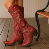 Inès | Bottes montantes western à clous